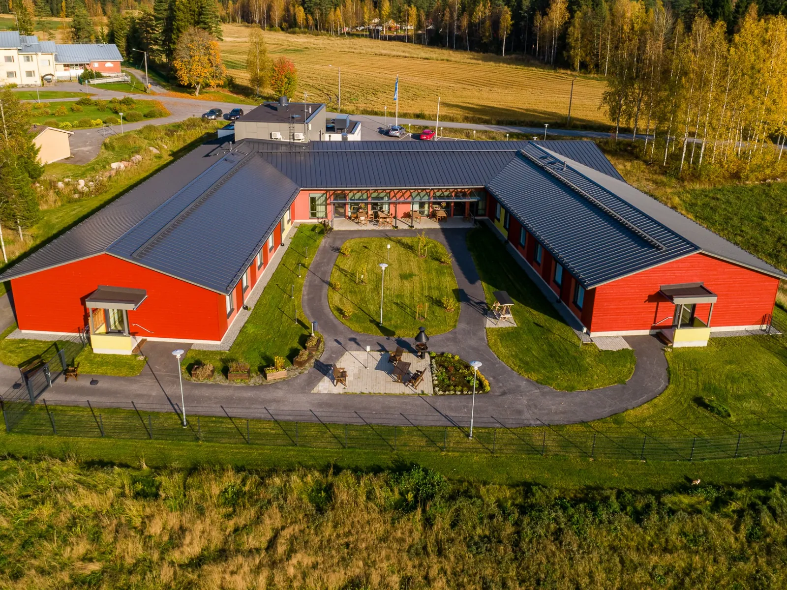 Hoivakoti Villa Rauhala Honkajoella ilmasta kuvattuna